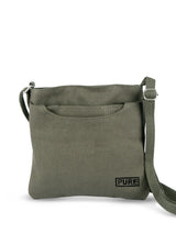 Vegan square handbag in hemp