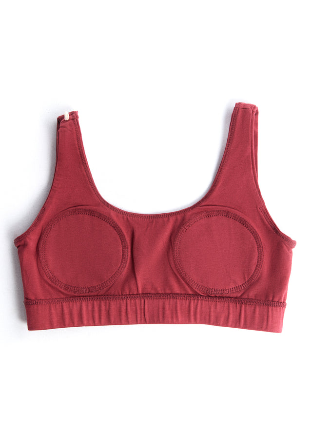 Organic cotton padded bra top