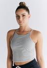 Top sport con reggiseno nascosto in cotone biologico