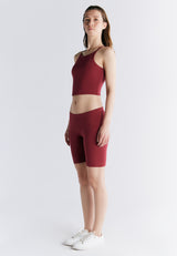 Sports top with hidden bra in organic cotton