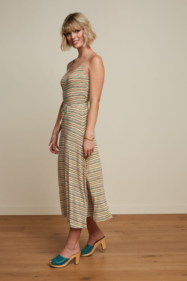 Allison striped dress in sustainable Ecovero viscose