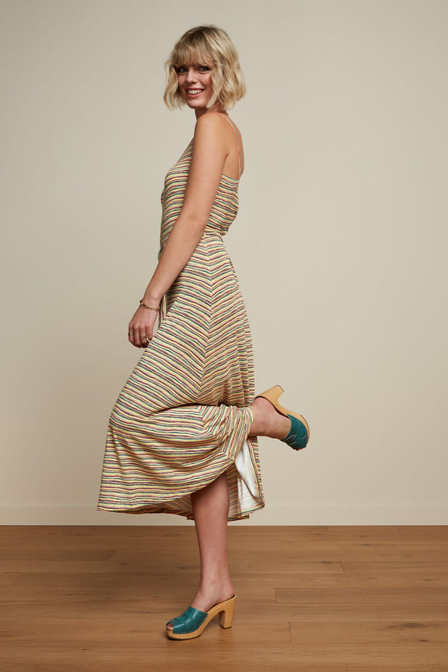 Allison striped dress in sustainable Ecovero viscose