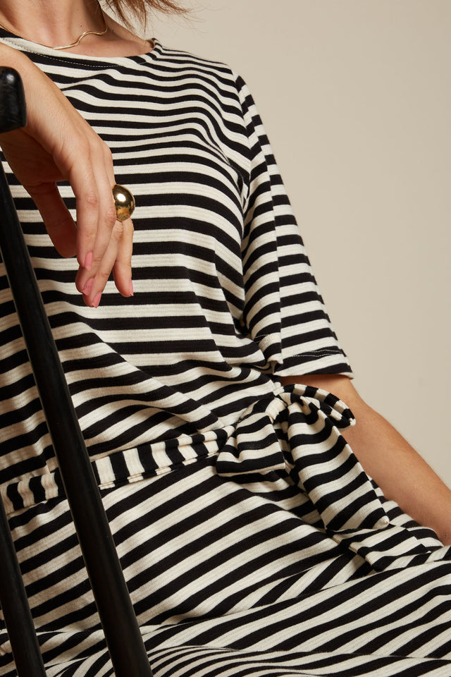 Pure organic cotton striped Lizzy dress