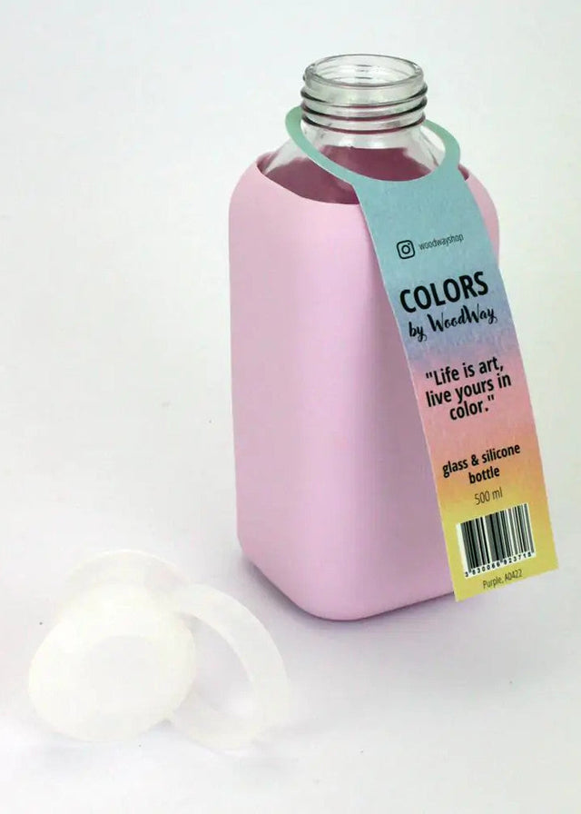 Glass bottle with silicone coating 500ml