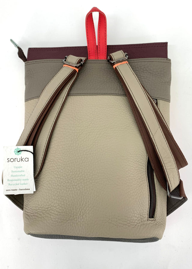 Berli Soruka backpack in Fairtrade recycled leather