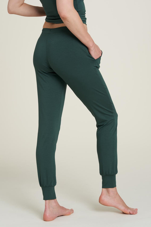 Jogger Green women's Tencel trousers