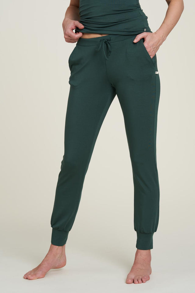 Jogger Green women's Tencel trousers