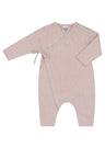 Ajour onesie for newborns in organic cotton and silk