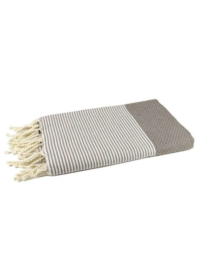 Asciugamano Fouta a nido d'ape 100x200 cm in cotone riciclato