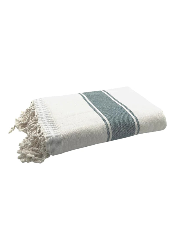 Asciugamano Fouta Cyclades 100x200 cm in spugna di cotone riciclato