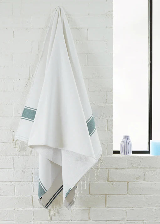 Fouta Cyclades towel 100x200 cm in recycled cotton terry