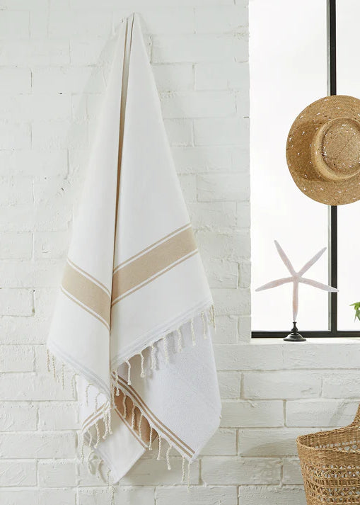 Fouta Cyclades towel 100x200 cm in recycled cotton terry