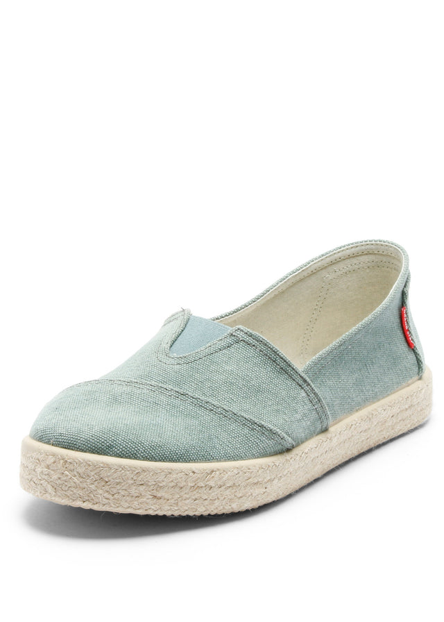 Espadrilles TIM Seagreen unisex in cotone biologico e yuta