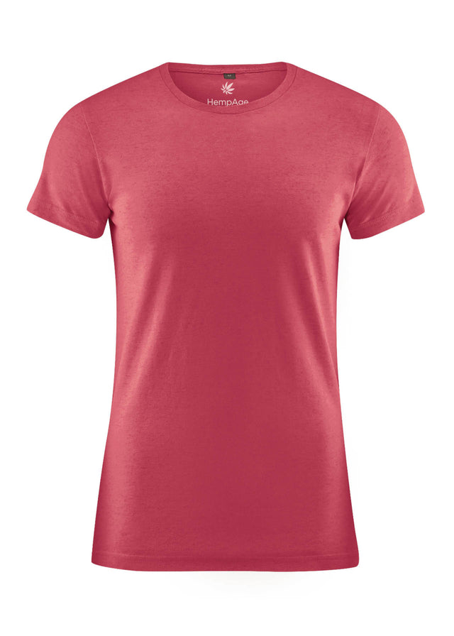 Slim Fit men's T-shirt in Barolo Red Hemp and Organic Cotton