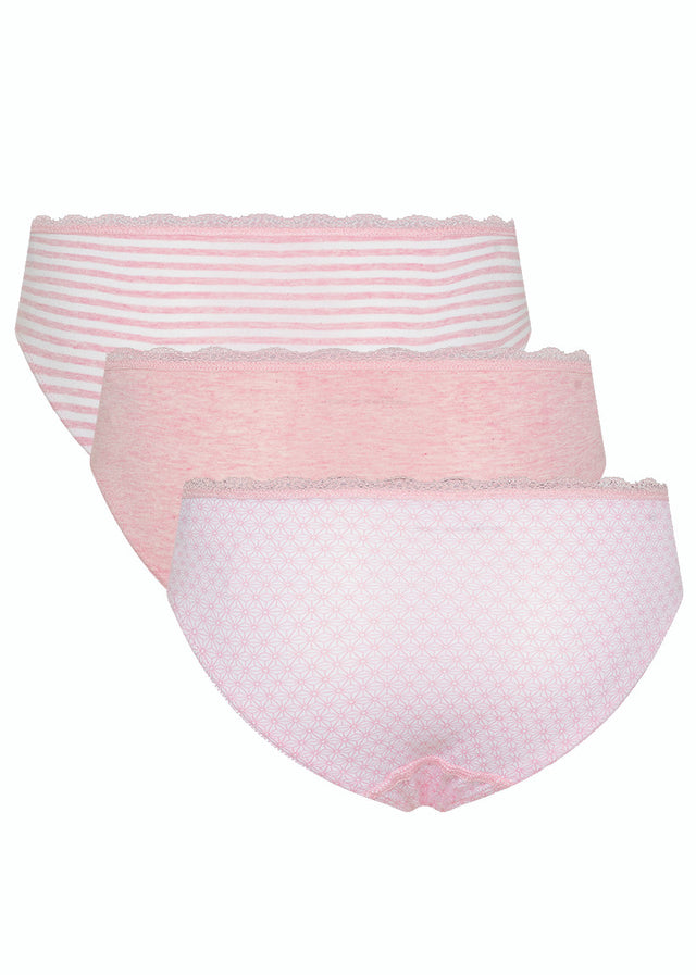 3 piece girl's briefs in organic cotton