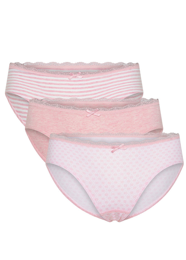 3 piece girl's briefs in organic cotton