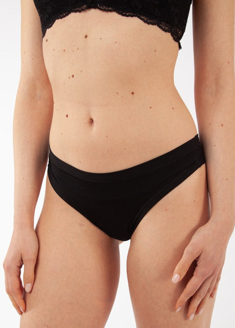 Laser cut women's Brazilian briefs in beech vegetable fibre 