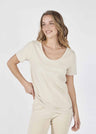 T-shirt OWN scollata da donna in cotone biologico organico