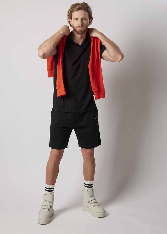 OWN Black jersey shorts for men in organic organic cotton