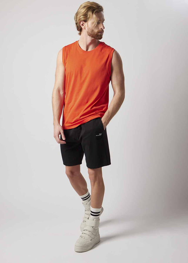 OWN Black jersey shorts for men in organic organic cotton