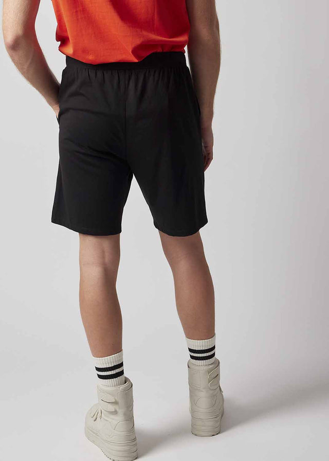 OWN Black jersey shorts for men in organic organic cotton