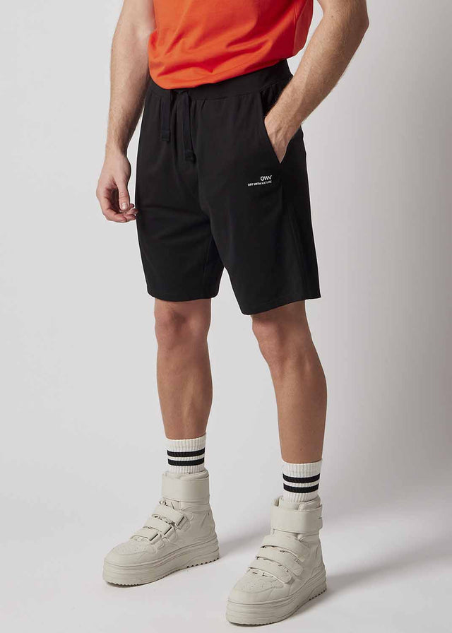 OWN Black jersey shorts for men in organic organic cotton