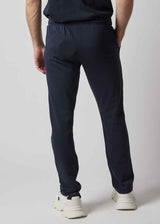 Pantaloni OWN Sport blu felpati da uomo in cotone biologico