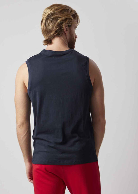 OWN Sport blue men's tank top in organic organic cotton