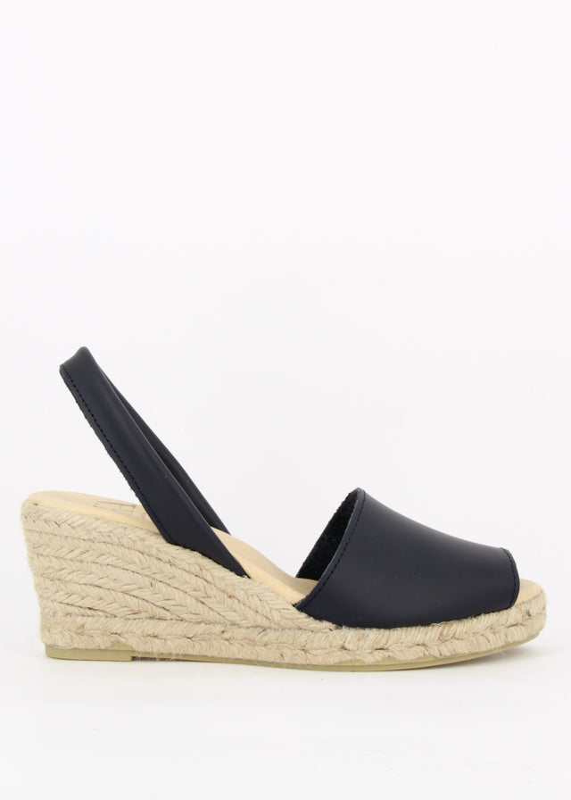 Corsica women's wedge sandals in jute and natural leather