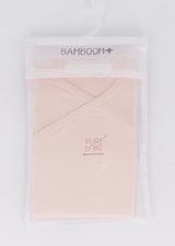 Short-sleeved bodysuit in pink organic bamboo