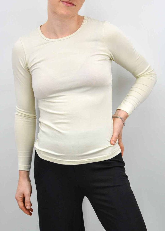 Women's crew neck sweater in Bamboo