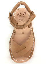 Minorchine Rueda sandals for girls in natural leather