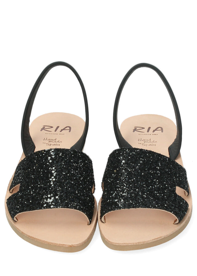 Sandali Minorchine Glitter da donna in pelle naturale