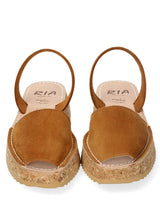 Menorchine platform Turin sandals for women in natural leather and cork