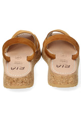 Menorchine platform Turin sandals for women in natural leather and cork