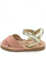 Minorchine Carrara sandals for girls in natural leather