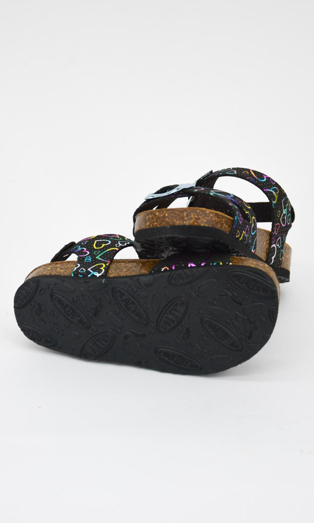 Lisa Cuore ergonomic sandals for girls in cork and natural leather