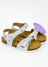 Select Glitter ergonomic sandals for girls in cork and natural leather