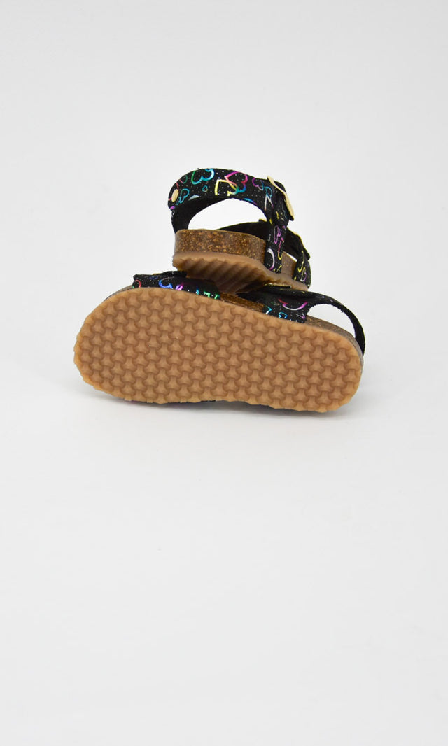 Poxy Cuore sandals for first steps girls in cork and natural leather