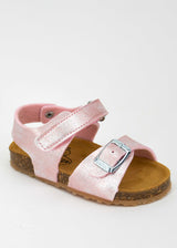 Petra Lumier sandals for first steps girls in cork and natural leather