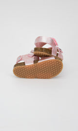 Petra Lumier sandals for first steps girls in cork and natural leather