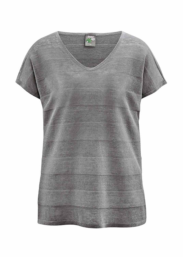 T-shirt a maglia da donna in pura canapa