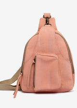 One-shoulder backpack in natural cork