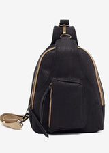 One-shoulder backpack in natural cork