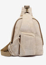 One-shoulder backpack in natural cork