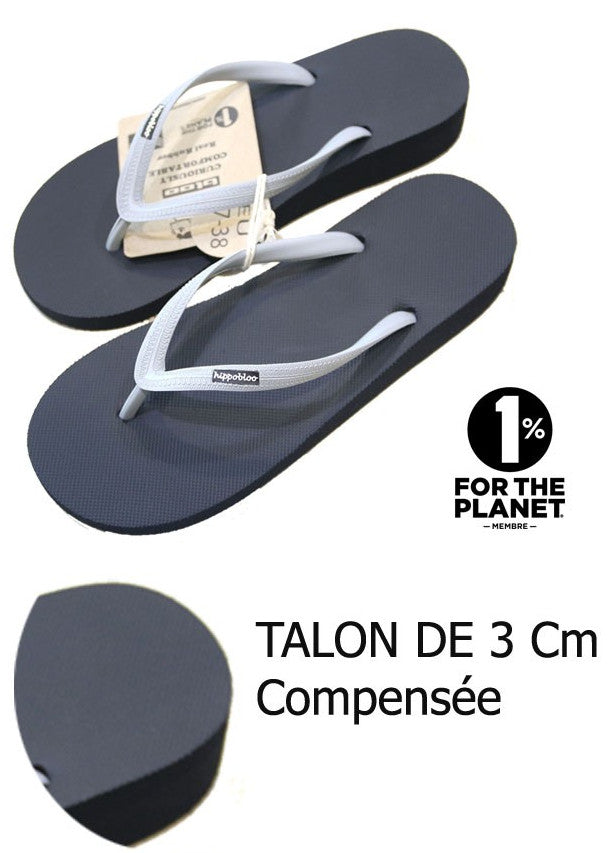 Ciabatte Infradito Tubuai tallone alto donna in gomma naturale Fairrubber