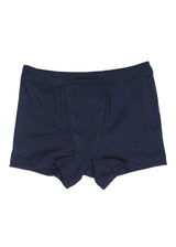 Blue boxer shorts for boys in pure organic cotton