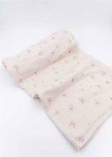 Multipurpose XL Swaddle in organic Bamboo muslin - Bouquet