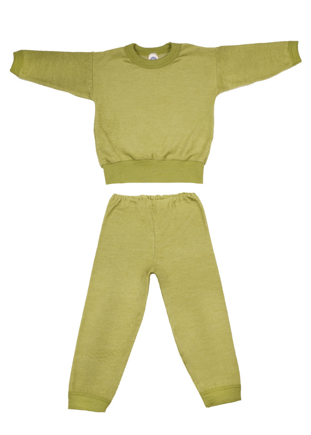 Organic wool terry pajamas for children