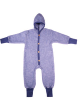 Overall tracksuit for children in organic wool and cotton fleece